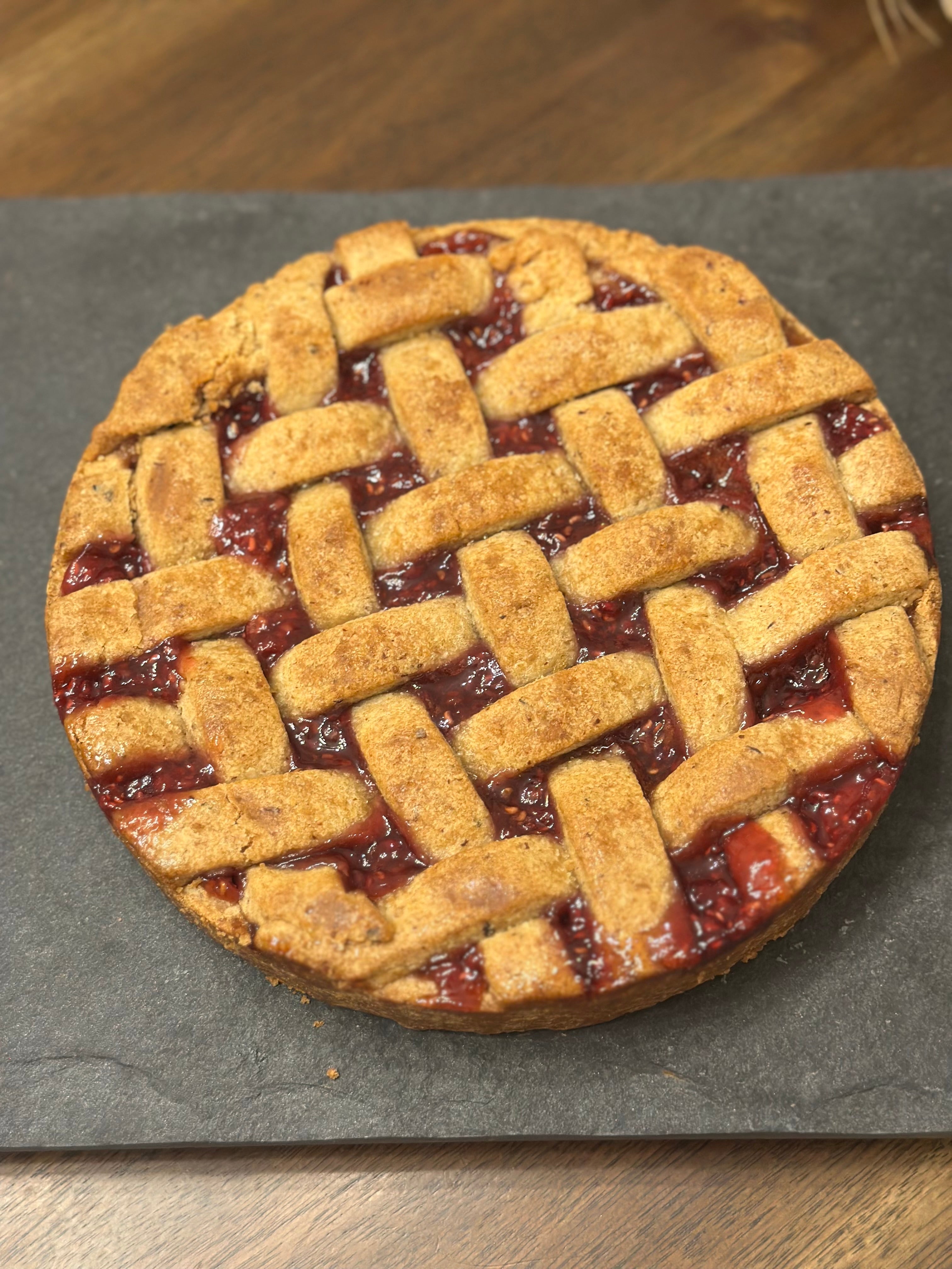 Raspberry Linzer Tart