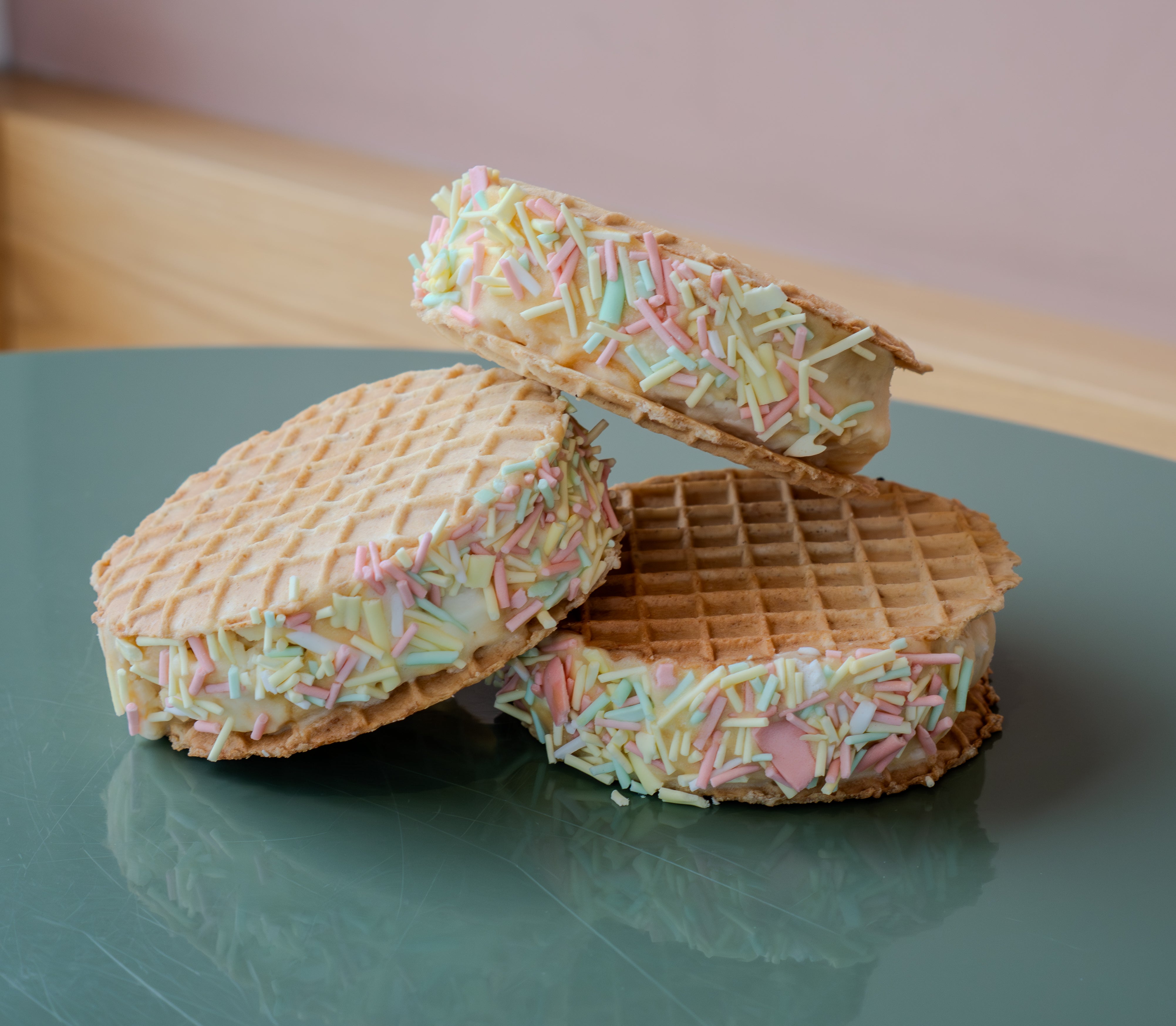 Waffle Ice Cream Sandwich