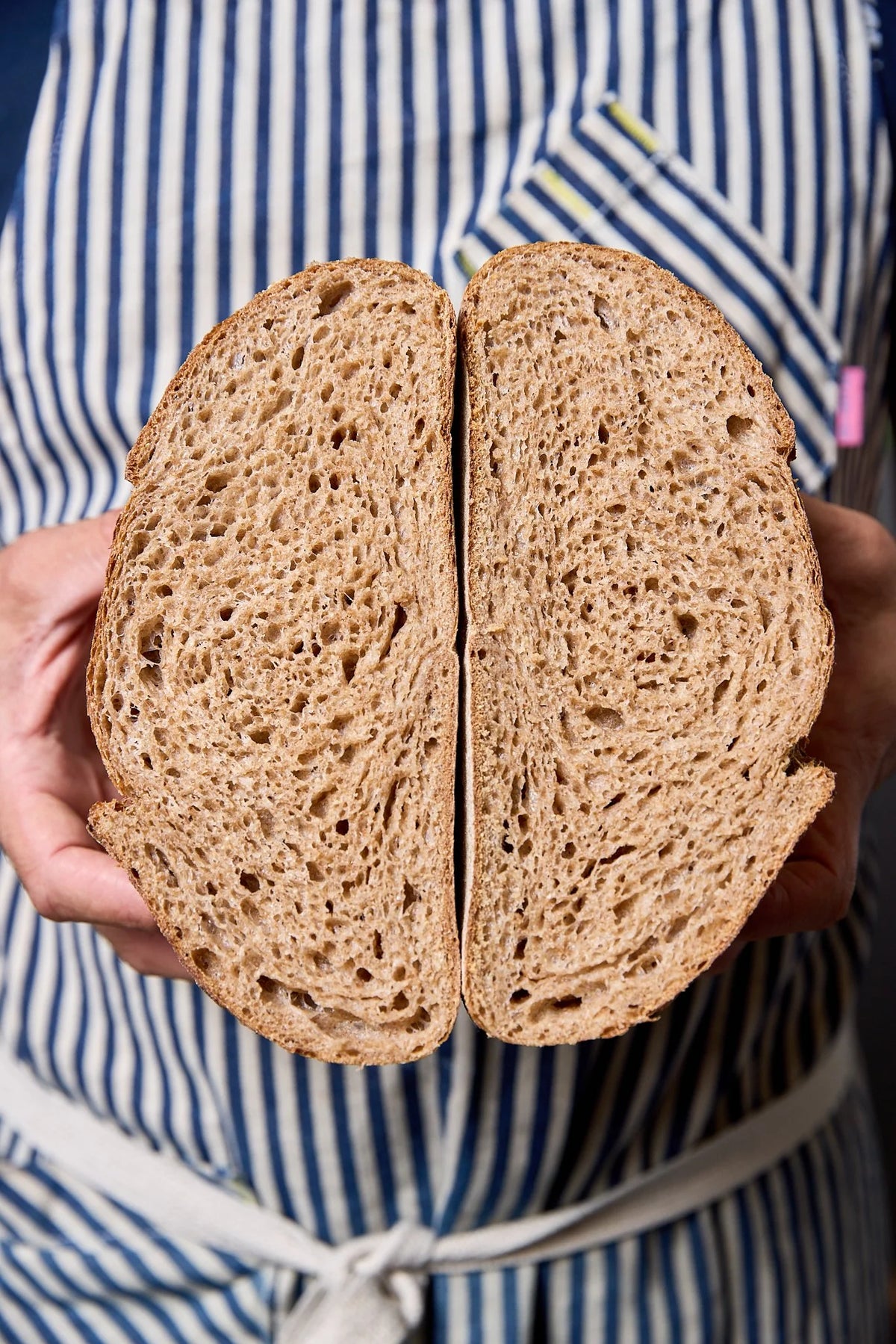 Sliced sourdough halves